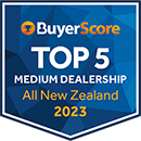 BuyerScore Top 5 Medium Dealership New Zealand Award Badge