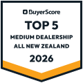 2026 Top 5 Medium Dealerships All New Zealand BuyerScore Award